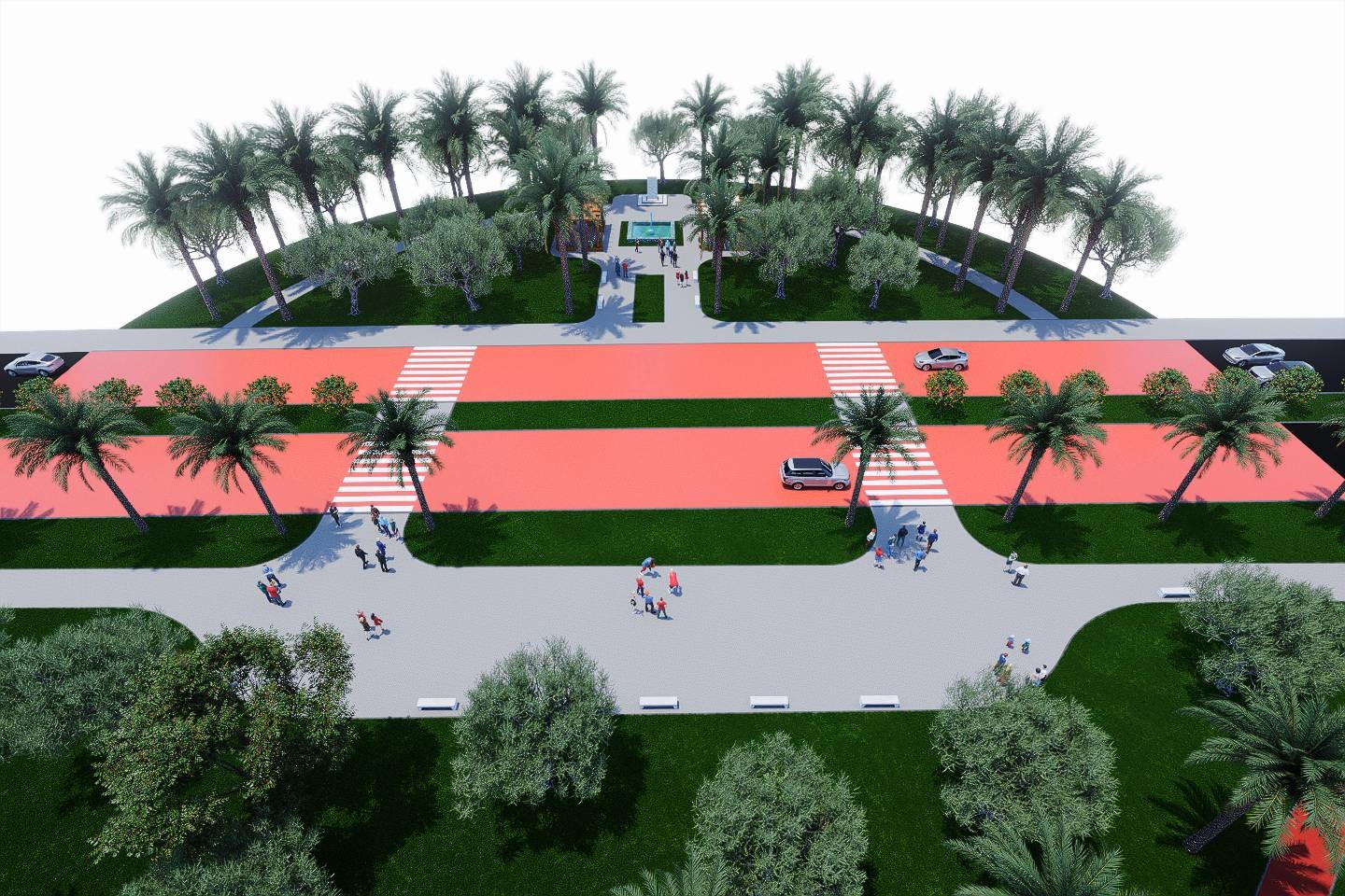 Projet d'aménagement du jardin oasis Hassan II