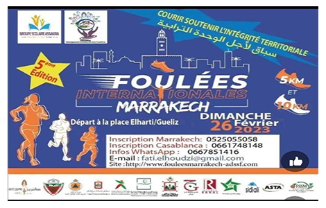 Foulées Internationales Marrakech, le 26 Février 2023