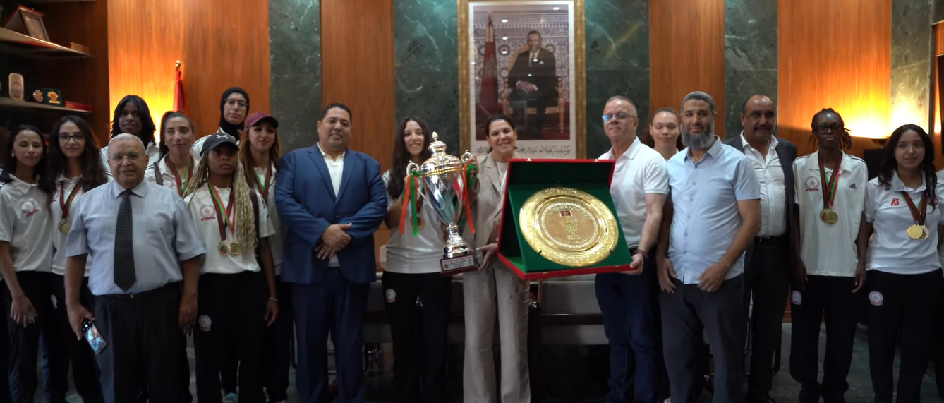 La présidente de la Commune de Marrakech reçoit les championnes du Kawkab et le champion Tarik Hadir