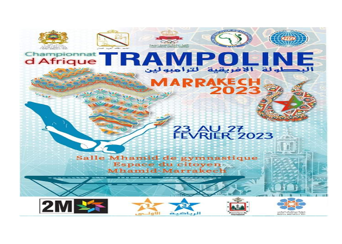 Championnat d'Afrique Trampoline, 23 au 27 Février 2023 à Marrakech