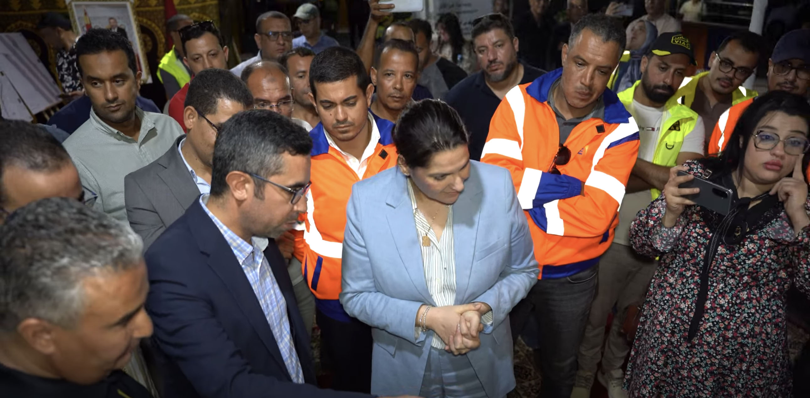 Madame Fatim Ezzahra EL MANSOURI lance les travaux d'aménagement et d'élargissement de la route de l'Aéroport Marrakech-Ménara